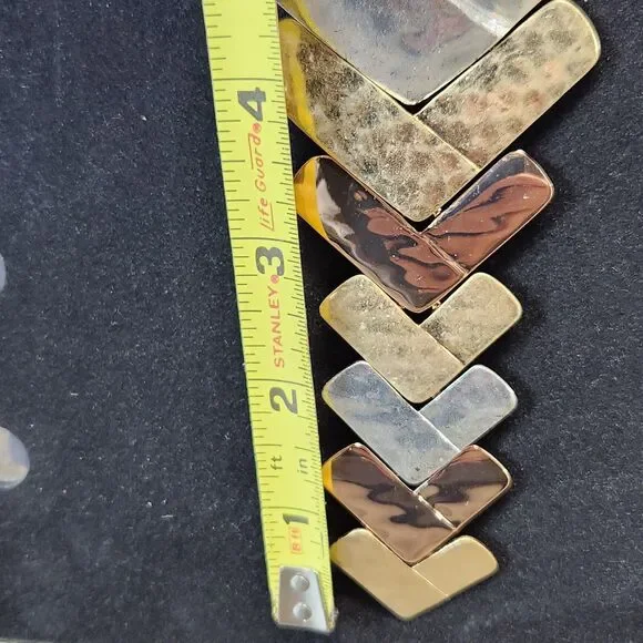 Robert Lee Morris RLM Studio Soho collection Collar Necklace Hammered Finish - Picture 3 of 9